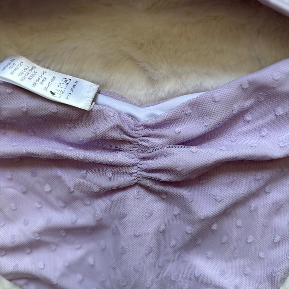 NWT Lavender Polka Dot bathing suit Set. Size 10. - Picture 10 of 10